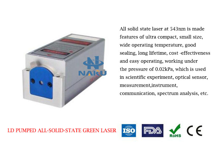 543nm High Stability Blue Laser 1~100mW